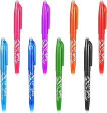 8Pcs Heat Erasable Fabric Marking Pens with Replacement Cores for Sewing DIY