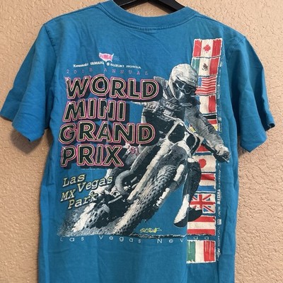 Vintage 1991 World Mini Grand Prix Las Vegas Motocross Graphic T-Shirt Men Large