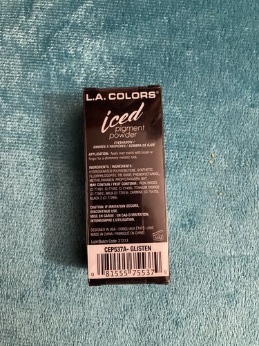 L.A. Polvo de pigmento helado COLORES - Glisten CEP537A maquillaje en polvo metálico suelto - Imagen 2 de 5