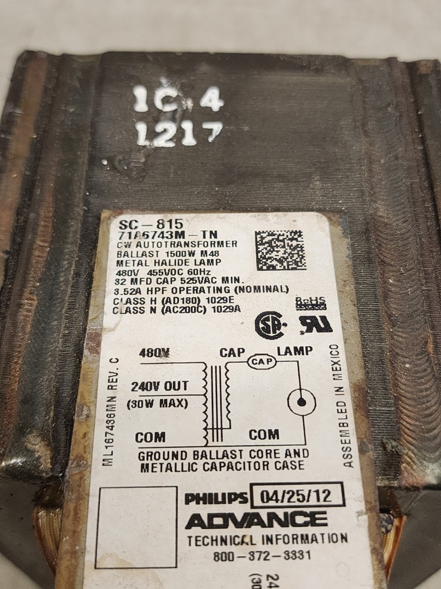 Philips Advance SC-815 Transformer | 71A6743M-TN | 1500W M48 Metal