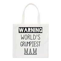 Achtung Worlds Grumpiest Mam Regular Tragetasche Mum Muttertag Beste Shopper