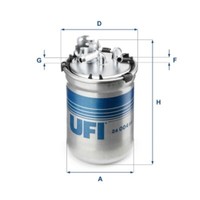 UFI Kraftstofffilter Passend FüR Skoda Fabia I Combi VW Polo Seat Ibiza III