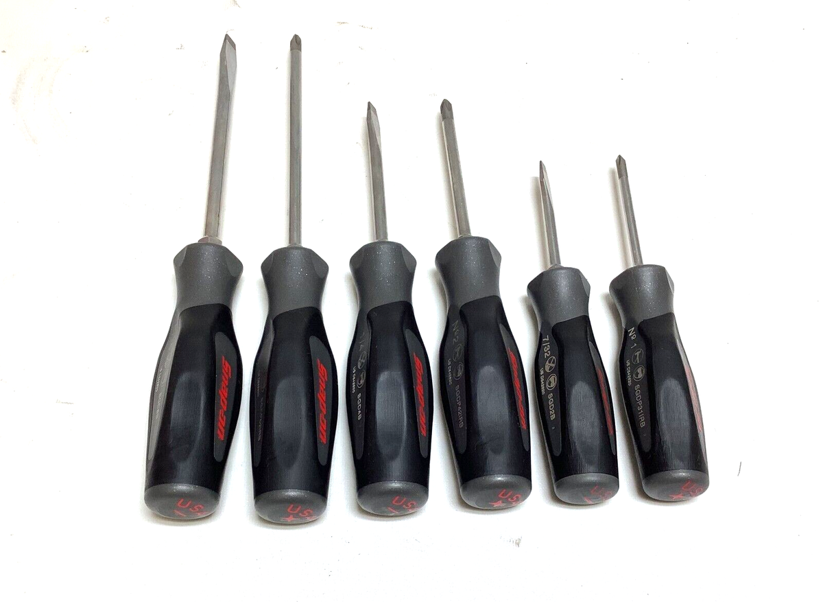 NEW Snap-on™ Instinct Grey Soft Handled 6-piece Screwdriver SET