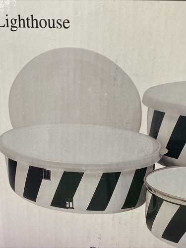 Reston Lloyd- Lighthouse - Heavy Gauge Porcelain on Steel 6 Piece Bowl Set - Picture 5 of 7