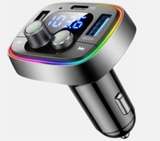 LIHAN USB C Bluetooth Adapter for Car, AUX Wireless FM Radio Transmitter,... 