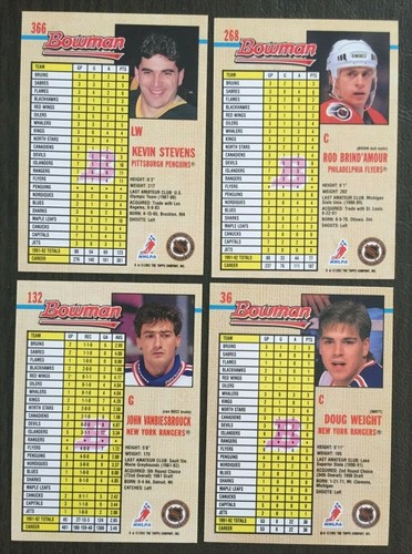 ( U SELECT CARDS ) 1992-93 Bowman Hockey singles*🔽 - Picture 3 of 6
