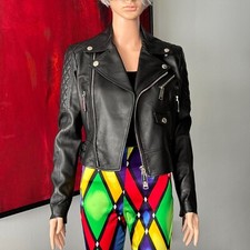 Dsquared2 Women's Leather Biker Jacket Size It 42 From 2016