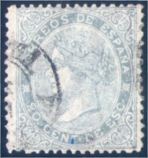 Spain 92F 1867 Isabel II False Postal