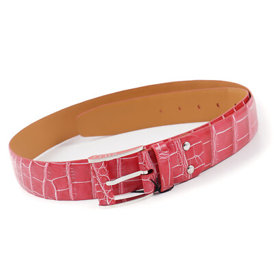 Zilli Darker Pink Genuine Crocodile Belt with Detailed Buckle 42 (105cm) NWT