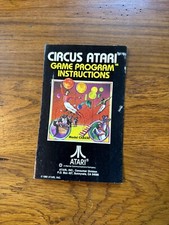 Atari 2600 Manual Circus Atari CX2630 Vintage Video Game Instructions ONLY
