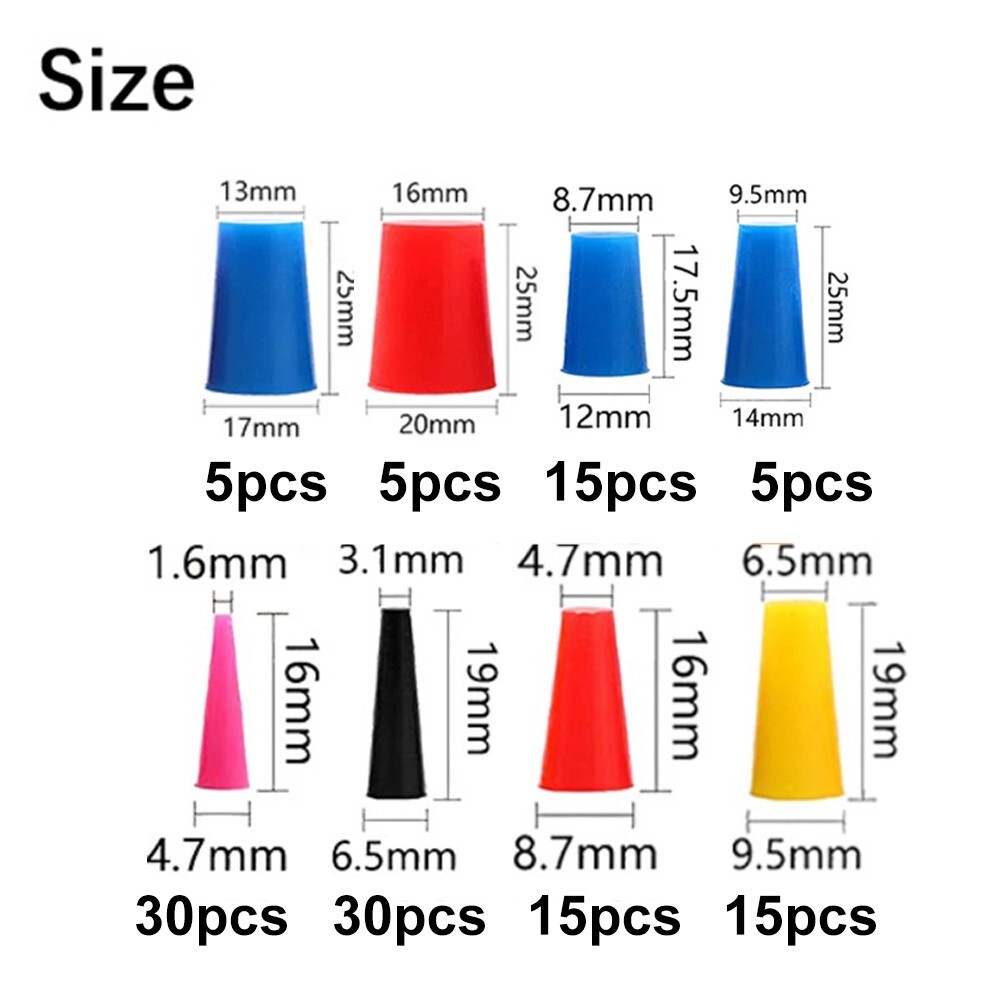 100 Stück Konische Silikonstopfen - 8 Größen Für Lackieren & Abdichtung