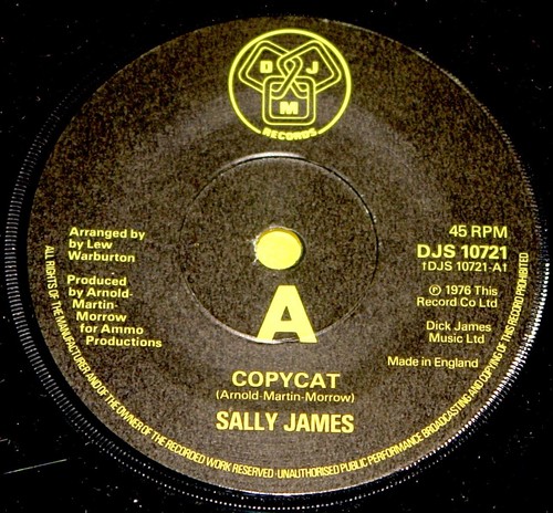 SALLY JAMES ~ COPYCAT b/w LOVING ME BABY ~ UK DJM DEMO 7" WITH SLEEVE ~ TISWAS - Picture 4 of 7
