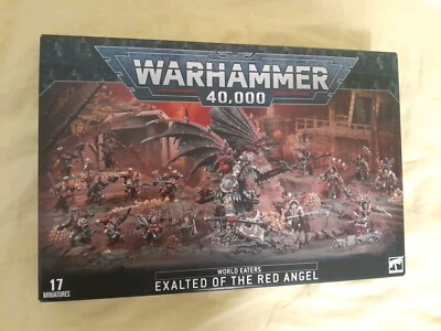 WARHAMMER 40K BOX (World Eaters) Exalted of the Red Angel On Spures,UNOPEND