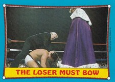 Harley Race & Bobby Heenan 1987 Topps WWF Card #34 WWE King The Loser Must Bow
