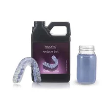 Keyprint KeySplint Soft 3D Printing Resin, Light Violet, Translucent, 0.5 kg/Bot