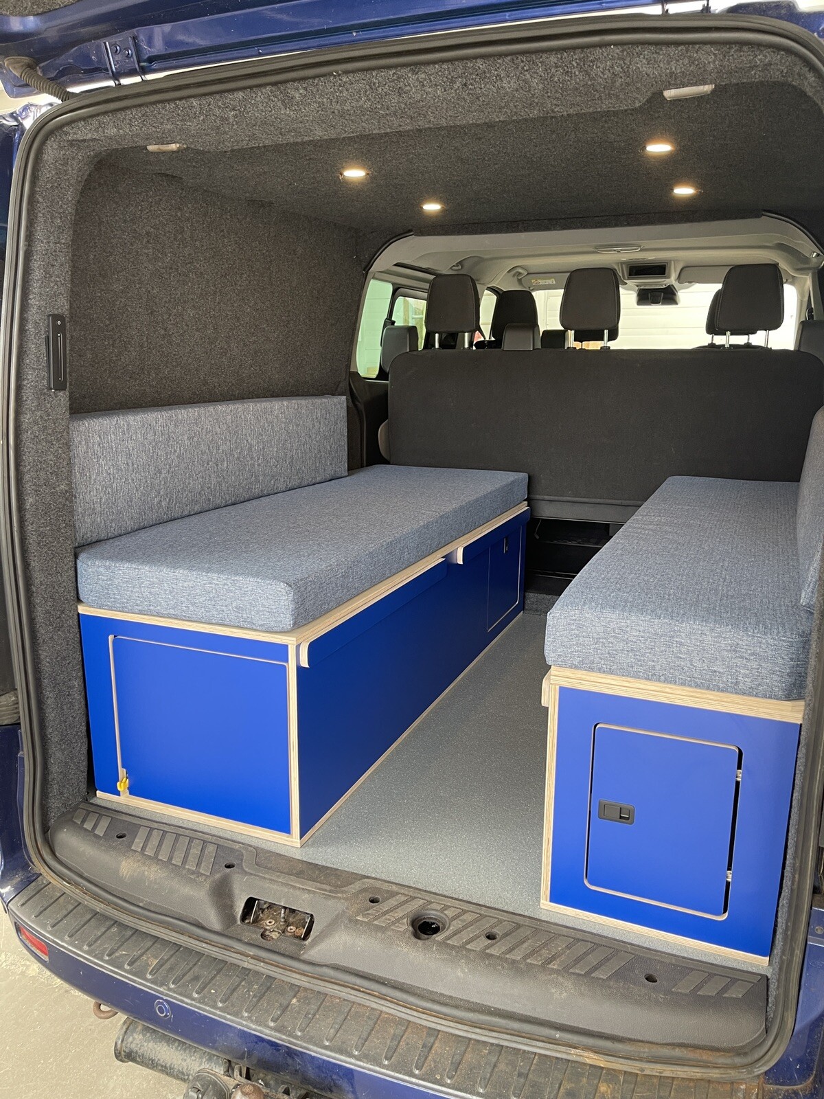 Ford Transit Custon Campervan Bed, Seat & Drawer Cymru Camper