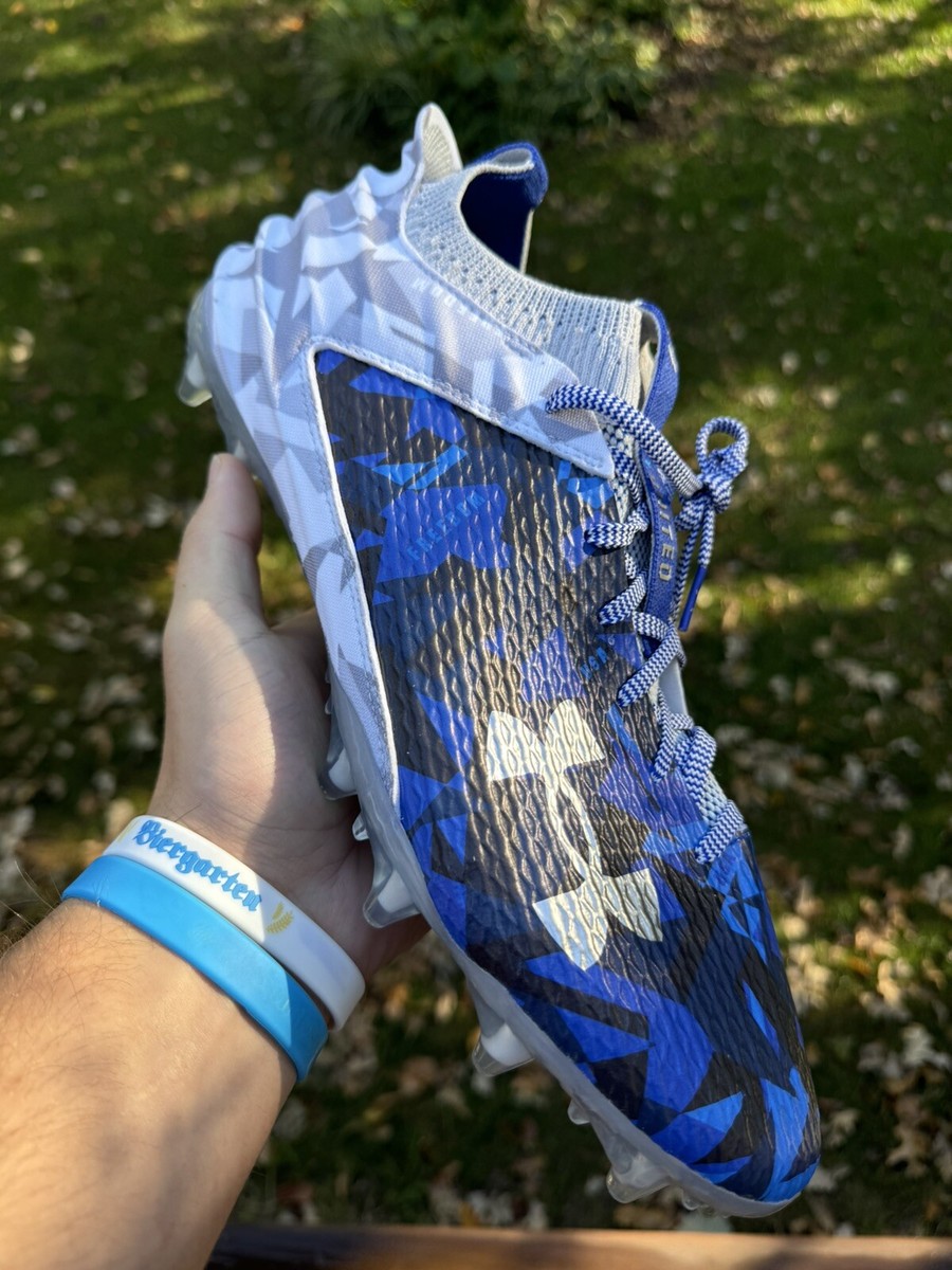 送料無料 新品 underarmour アメフト BLUR SMOKE 27.5 Under Armour Men's Blur Smoke MC Blue Football Cleats 2022 3024015