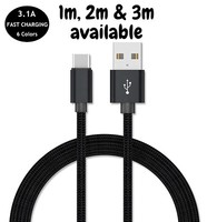 HeavyDuty USB Type C Charging Cable Braided Fast Phone Charger Long Lead 2m 3m