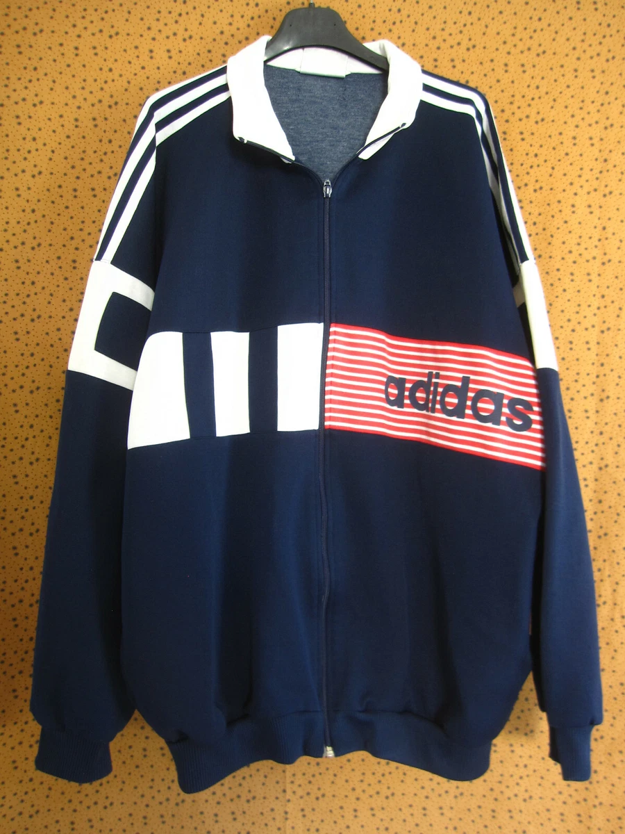 Veste Adidas 90 S Marine rouge Vintage Jacket Oldschool Tracksuit