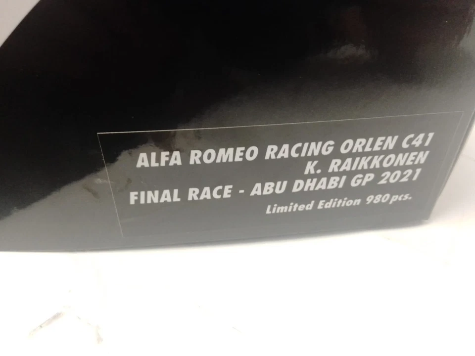 Minichamps F1 Alfa Romeo Orlen C41 #7 Raikkonen Abu Dhabi 2021 1/18 117212307 - Immagine 2 di 2
