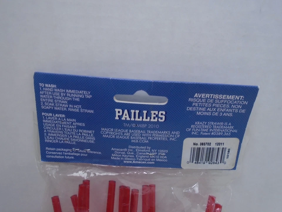 St Louis Cardinals MLB béisbol deporte 12 piezas fiesta favor plástico pajitas locas Foto 3 de 4