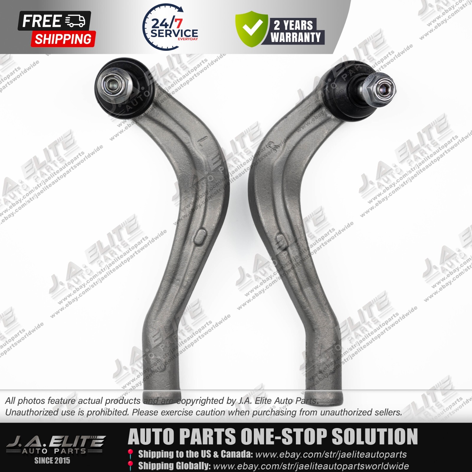 2pcs Left & Right Outer Tie Rod End kit fits Maserati Levante (2017)