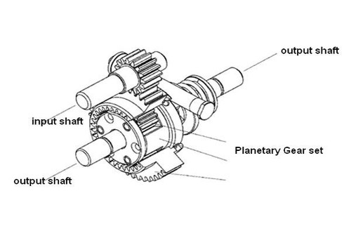 1 to 2 (F/R) drive block-flat planetary gear box difference 1/14 tamiya 6x6 8x8 - Picture 3 of 3