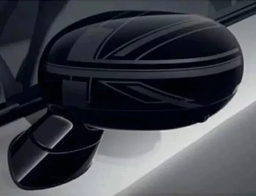 NEW MINI F65 F66 F67 U25 HERITAGE UNION JACK BLACK MIRROR CAP SET 51165B35211/12