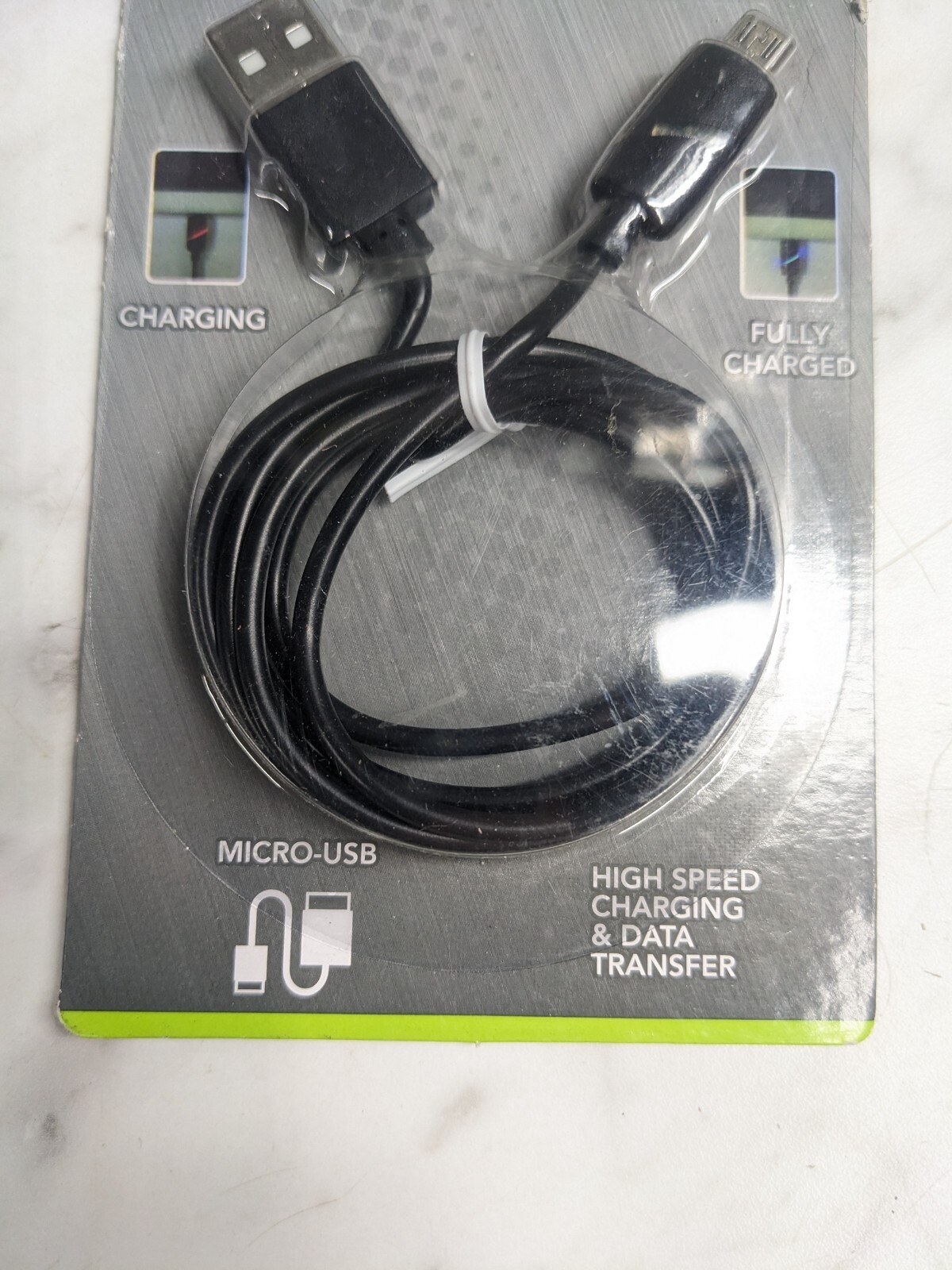 e-Circuit 39inch 2.1 Black High Speed Lighted Micro USB Cable ~~NEW