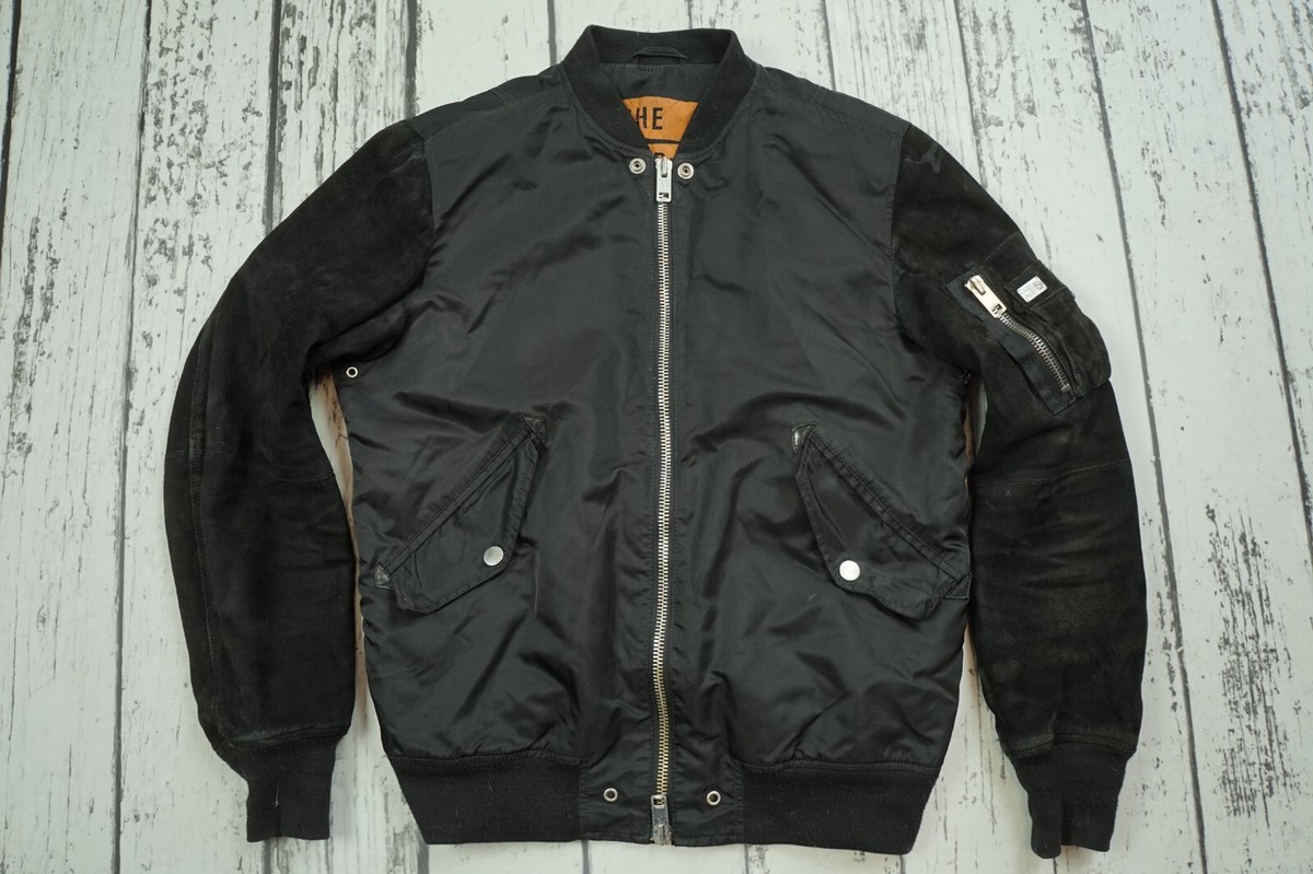 Diesel Varsity Goatskin Leather Sleeves Jacket Men S Small