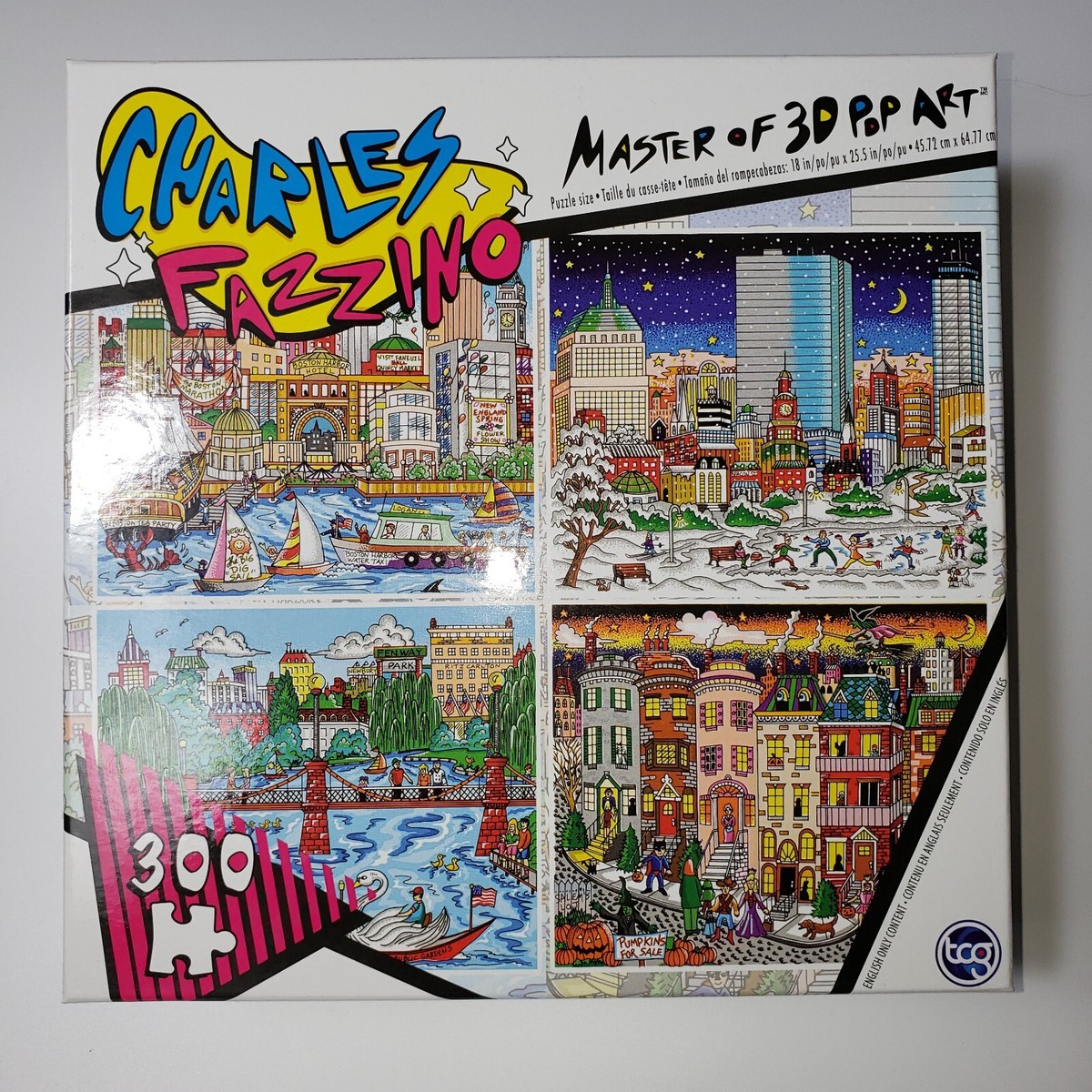 Charles Fazzino アート作品 27/300 Charles Fazzino - Seasonally Boston - Master Of 3D Pop Art
