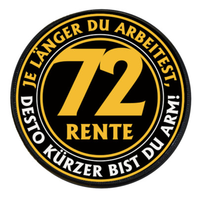 Retirement At 72 The Longer You Work Button Badge Sticker Patch Car Magnet