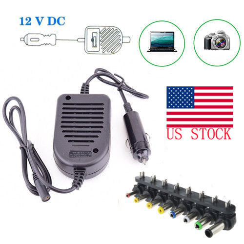 80W Universal Car Charger Power Supply Adapter For Laptop Sony Hp Ibm Dell Us