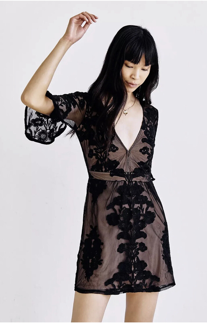 motel galaca mini dress Galaca Mini Dress in Floral Field Green
