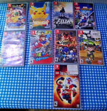 Lot of 9 Empty Nintendo Switch Game Cases NO GAMES Pokemon Zelda Mario Etc.