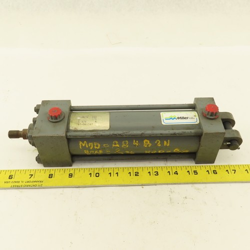 Miller A84B2N 2" Bore 5-3/8" Stroke Clevis Mount Double Acting Air Cylinder - Picture 3 of 11