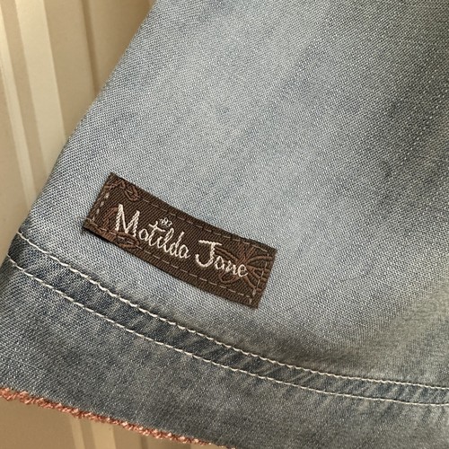 Matilda Jane Chambray Short Romper With Pockets Girl Size 10 - Picture 4 of 6