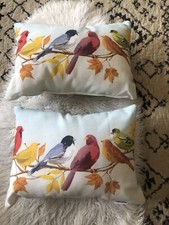 Song Birds Climaweave Pillow Set 2 Indoor/Outdoor Cardinal Rectangle Watercolor