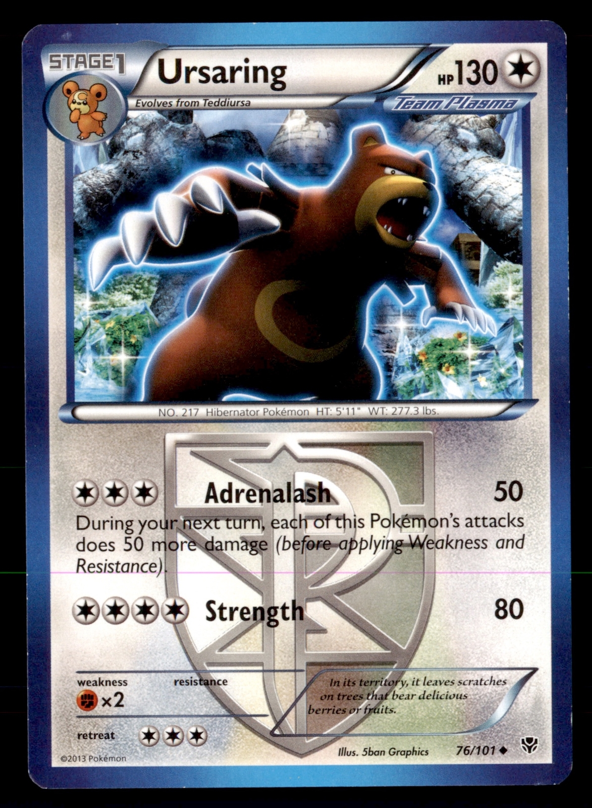 Pokemon Card Ursaring Plasma Blast 76/101 EXCELLENT Non-Holo Uncommon TCG!!!!!!!