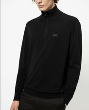 HUGO BOSS Unisex 'San Giuseppe' Regular Fit Quarter-Zip Sweaters NEW NWT