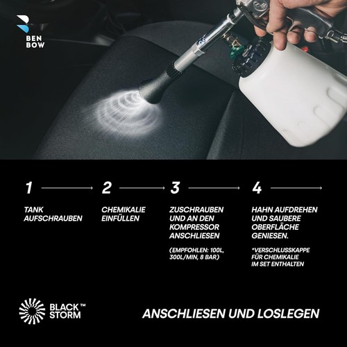BenBow Druckluft Reinigungspistole PRO Black Storm - langlebig, robust, schnelle - Picture 12 of 25
