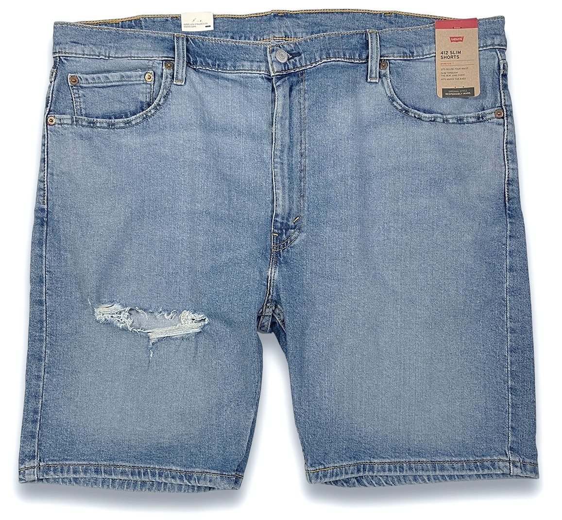 Шорты Levis 412 Slim Shorts - NWT Мужские, Размер 42, Средняя стирка - #44613-D7