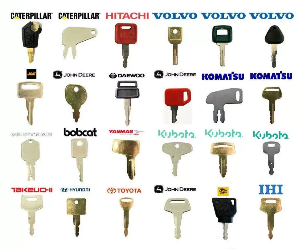 Keys Master Set Cat Case Kubota Volvo Jcb Jd Bobcat Hitachi