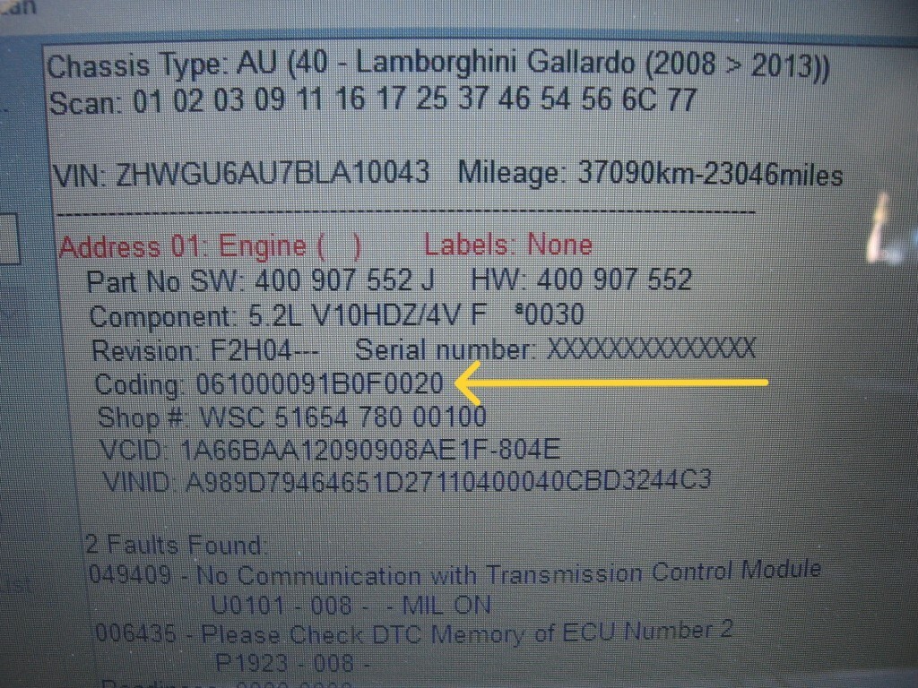 LP560 -4 Gallardo Spyder TCM E-Gear Transmission Shift Control Module 400927156E