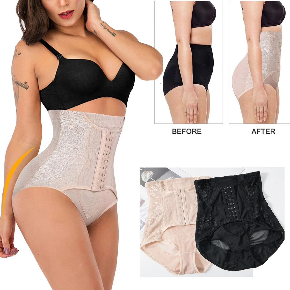 Fajas High Waist Trainer Body Shaper Women's Control Briefs Butt