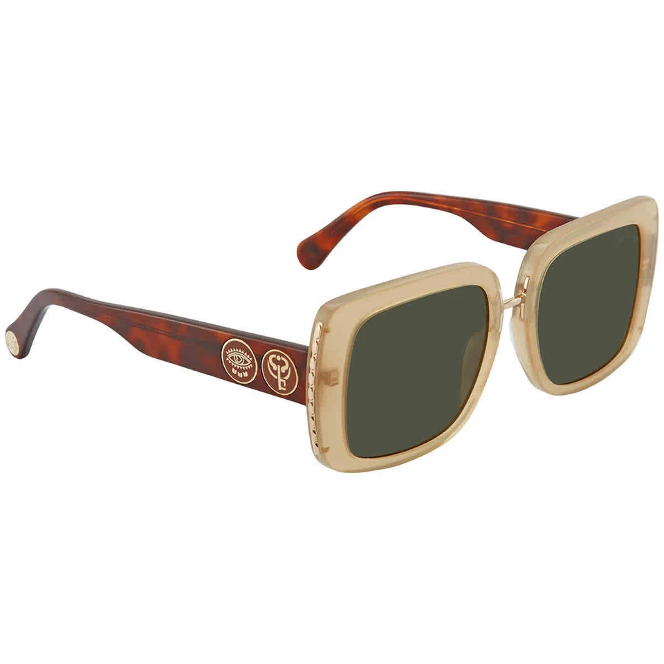 Очки солнцезащитные Roberto Cavalli RC 1127 45N бежевые кремовые большие пластиковые оправа 54-19-145 - Изображение 2 из 2