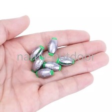 20PCS Fishing Weights Sinkers 1g-50g Olive Shape Slip Shot Sinkers Carp Fishing