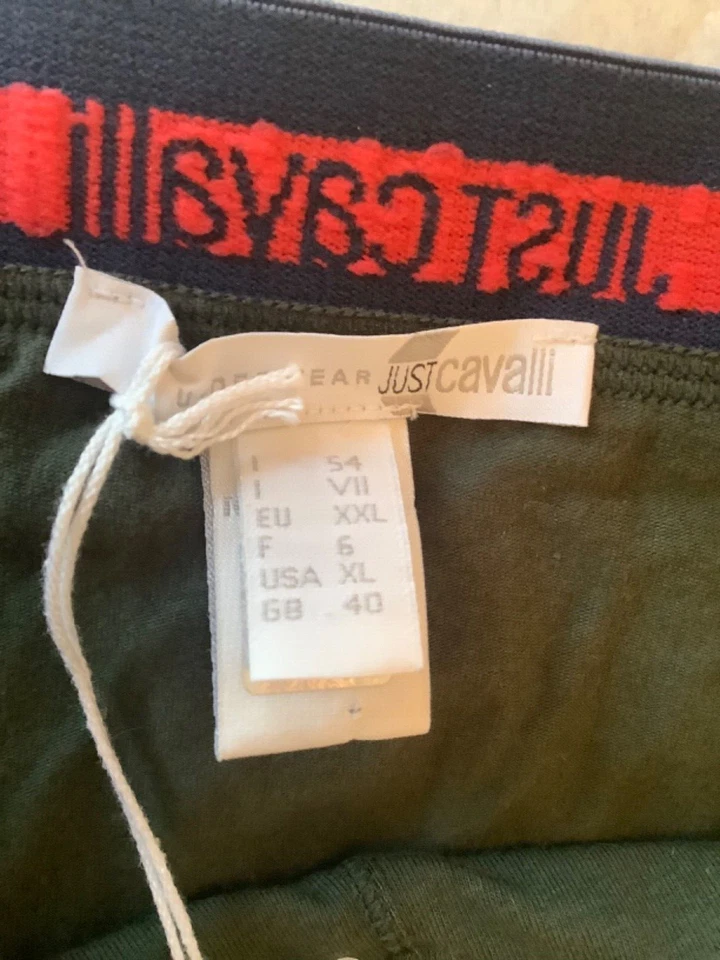 NUEVO JUST CAVALLI Calzoncillos de algodón verde para hombre - XL Foto 2 de 2