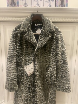 Supreme Croc Faux Fur Overcoat 