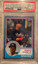 2018 TOPPS UPDATE RONALD ACUNA JR. ROOKIE 1983 VARIATION BLUE SSP #83-13 PSA 10